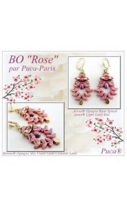 Free pattern Par Puca® Beads - Earrings Rose